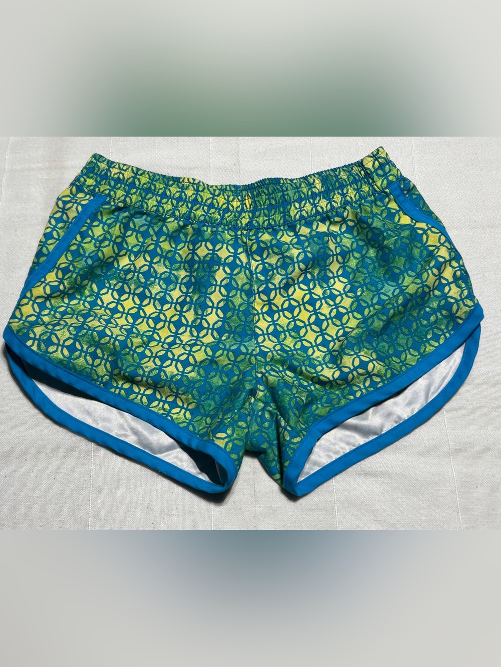 L.L. Bean Kids Blue Green Athletic Shorts